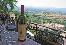 The view at Assisi a popular European tour destination
