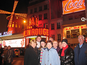 Tour members at the Moulin Rouge - home of the Can-can