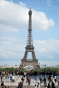 Eiffel tower, in the city of Paris